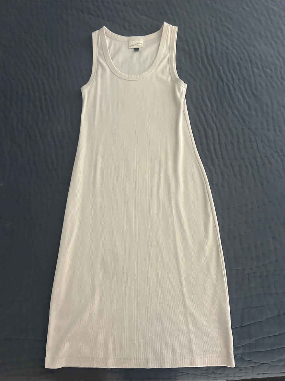 Universal Thread Cream Ribbed Midi Tank Dress